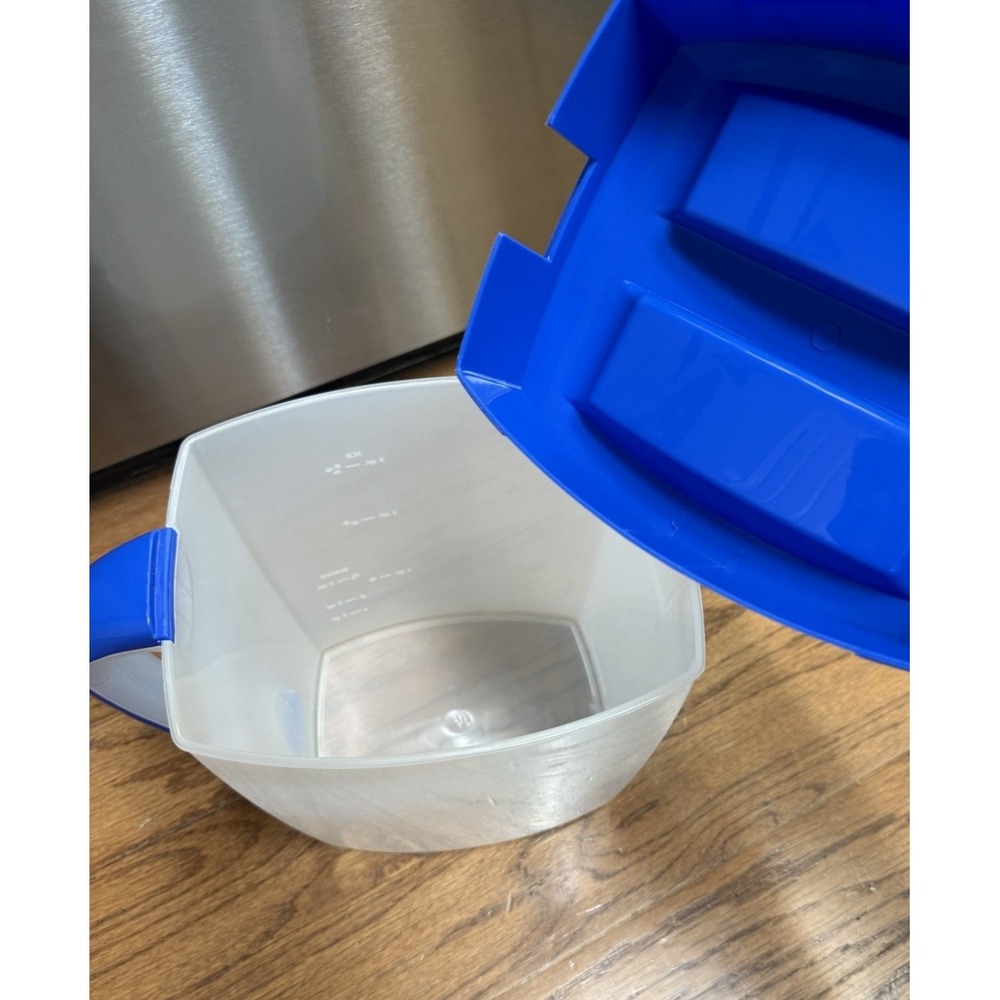 Mr. Coffee Iced Tea Maker Replacement 3 Quart Pitcher Blue Lid Rectangular TM75 - Picture 5 of 6